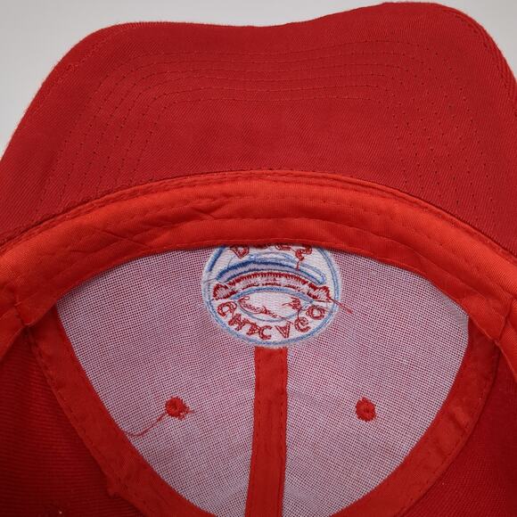 Chicago Dogs Strapback Baseball Cap Red One Size Adjustable Embroidered 6 Panel - Picture 8 of 9